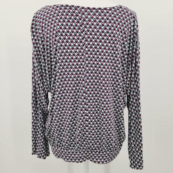 Lascana Turquoise Retro Print Flare Sleeve Top - Picture 8 of 10